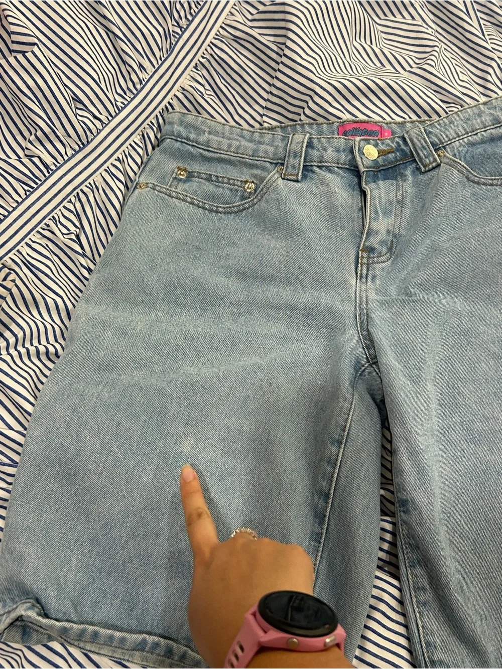 Edikted Denim Carpenter Shorts - Picture 7 of 7